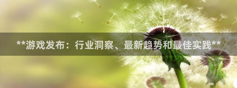 门徒平台官网首页入口：**游戏发布：行业洞察、最新趋势和最佳实践**