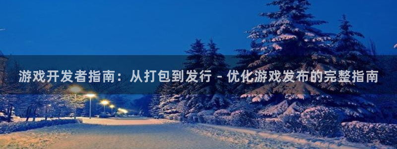 门徒平台招 5O6917 平台：游戏开发者指南：从打包到发行 - 优化游戏发布的完整指南