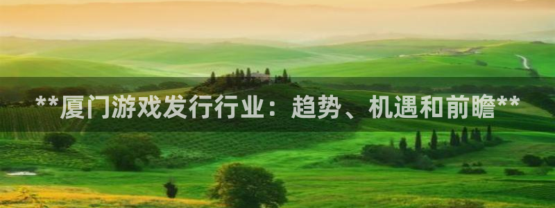 门徒娱乐怎么注册会员：**厦门游戏发行行业：趋势、机遇和前瞻**