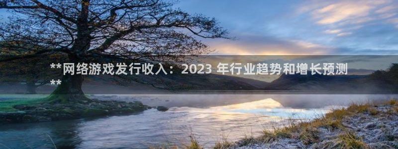 门徒娱乐app代理加盟多少钱：**网络游戏发行收入：2023 年行业趋势和增长预测
**